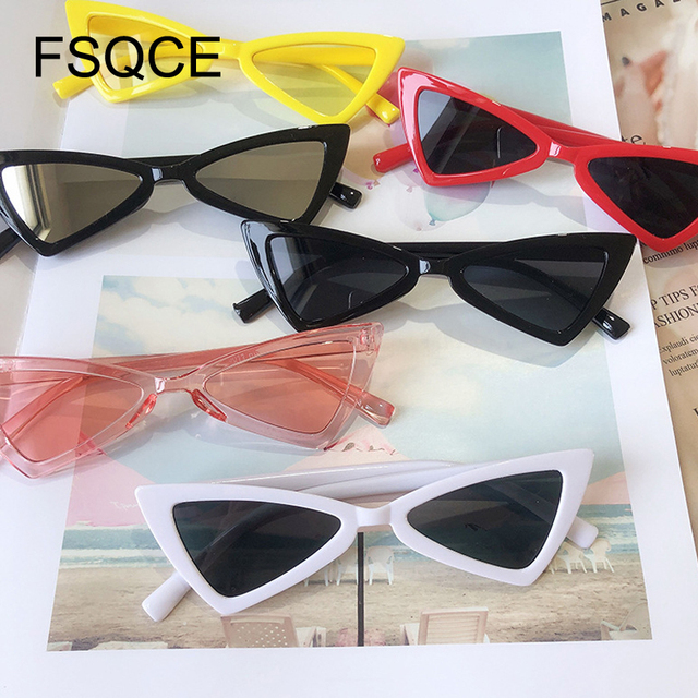 Okulary przeciwsłoneczne dla dzieci w stylu vintage z kocimi oczami, dla chłopców i dziewcząt w kształcie trójkąta - tanie ubrania i akcesoria