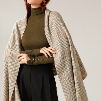 Najnowsza kolekcja jesień-zima: Luksusowy szalik w kratkę kobiety/mężczyźni 65X180cm z frędzlami