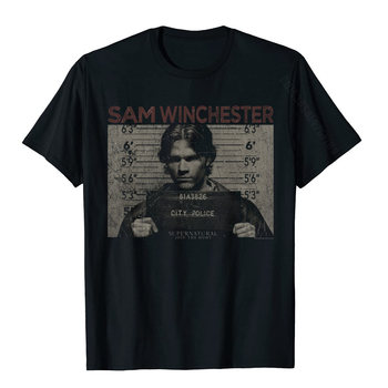 Kubek Supernatural Sam - popularne koszulki męskie, wykonane z bawełny, letnie topy T-shirt z zabawnym projektem