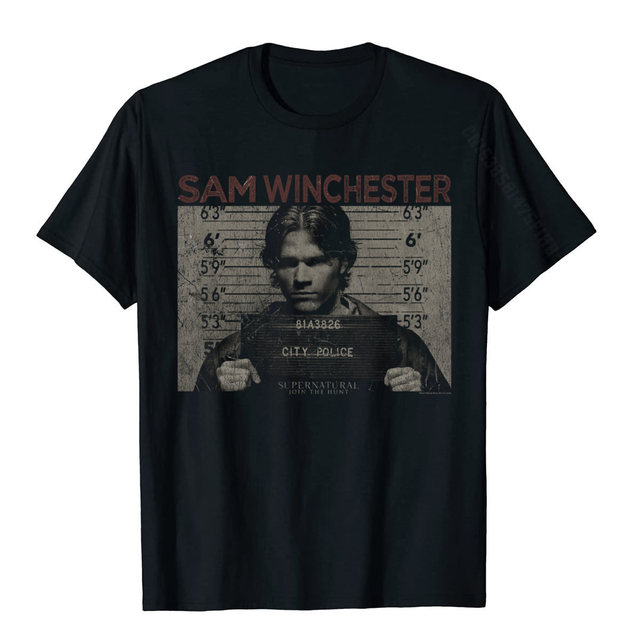 Kubek Supernatural Sam - popularne koszulki męskie, wykonane z bawełny, letnie topy T-shirt z zabawnym projektem - tanie ubrania i akcesoria