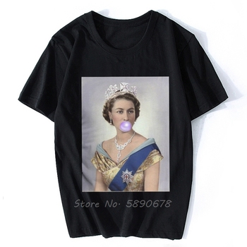 Królowa Elżbieta II Vintage T-shirt z krótkim rękawem dla mężczyzn