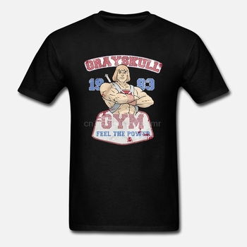 Koszulka męska inspirowana Grayskull Gym z Mistrzami Wszechświata TV lat 80