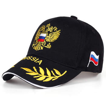 Czapka baseballowa z daszkiem typu Snapback w modnym stylu rosyjskich czapek 2017 z flagą Rosji dla mężczyzn i kobiet