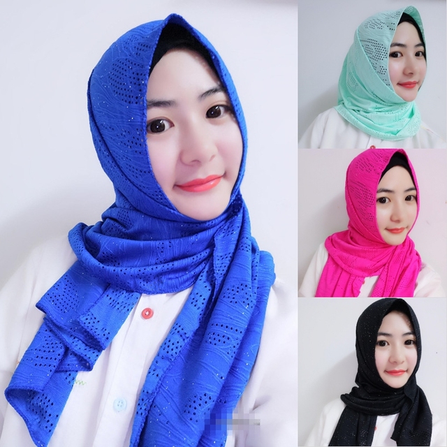 Muzułmańska chusta hidżab dla kobiet, model Arbian, stylowym turbanem, w stylu Hollow z Dubaju, dla kobiety modnej w Turcji i Malezji - tanie ubrania i akcesoria