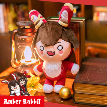 Gorąca gra Genshin Impact - Pluszowa lalka Amber w postaci królika Baron Bunny, doskonały rekwizyt do Cosplay, zabawka i prezent