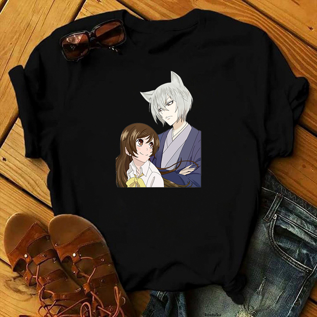 2021 Japońskie Anime - Koszulka Damska z Grafiką Tomoe i Nanami Fox - Letnia Koszulka Manga z Nadrukiem - tanie ubrania i akcesoria