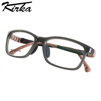 Oprawki do okularów dziecięcych Kirka Patchwork TR90 - elastyczne okulary prostokątne dla krótkowzrocznych chłopców i dziewcząt - model 9010