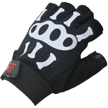 Rękawiczki bez palców czaszki, jesienne i zimowe, męskie i damskie, ciepłe, do ekranów dotykowych, sportowe, na narty i rower