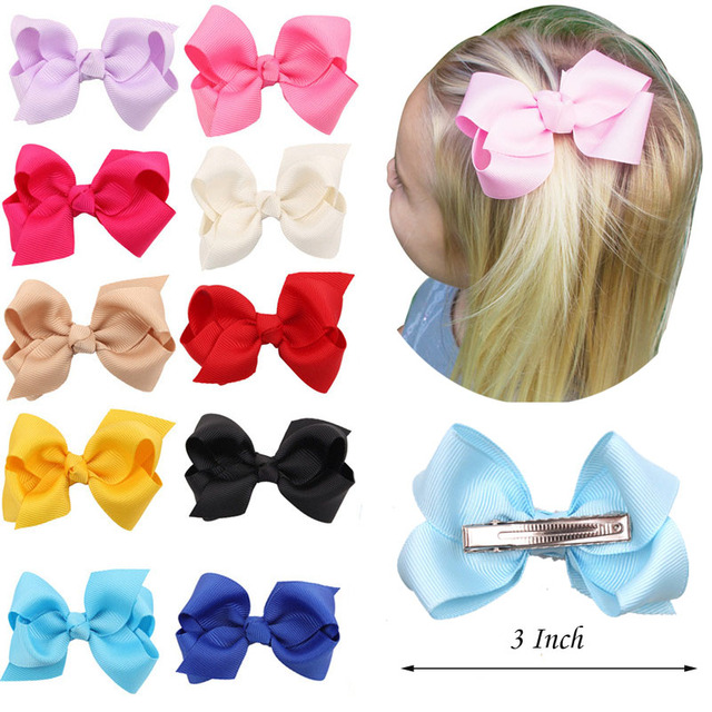 20 kolorowych, solidnych wstążek do włosów - idealne dla dziewczynek - tanie ubrania i akcesoria