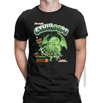 Nowość T-shirt męski Cthuloops wszystkie nowe smaki, bawełna, wycięcie pod szyją, Call Of Cthulhu Lovecraft Tees - Classic Plus Size