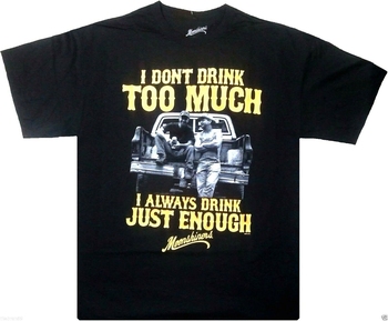 Koszulka męska Moonshiners - Piję po prostu, nie za dużo! (Rozmiar: S)