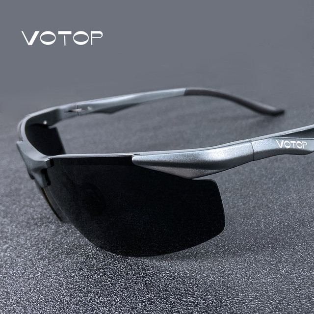 Okulary przeciwsłoneczne VOTOP mężczyźni, polaryzowane, antyrefleksyjne, UV400, rama z aluminium magnezu, dla kierowców i wędkarzy - tanie ubrania i akcesoria