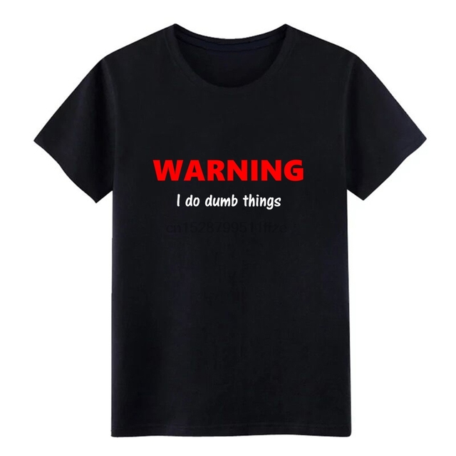Głupi ostrzeżenie - męska koszulka z krótkim rękawem Vintage Crazy Casual S-XXXL - tanie ubrania i akcesoria