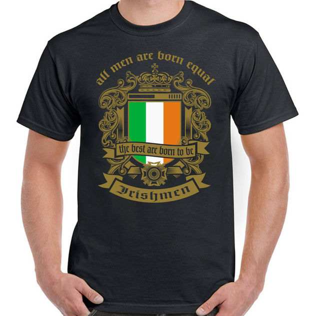 Koszulka męska Irlandia T-Shirt z flagą Rugby Dzień Świętego Patryka - tanie ubrania i akcesoria