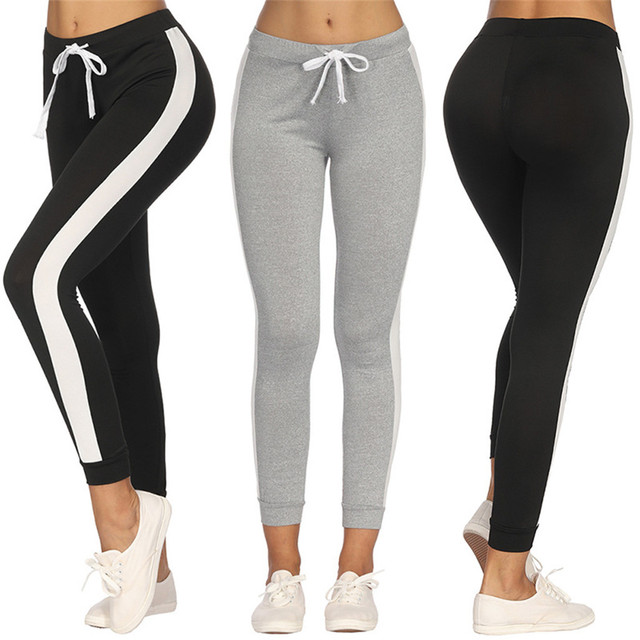 Damskie sportowe spodnie capri - Skinny, do tańca, dopasowane, puchowe - tanie ubrania i akcesoria
