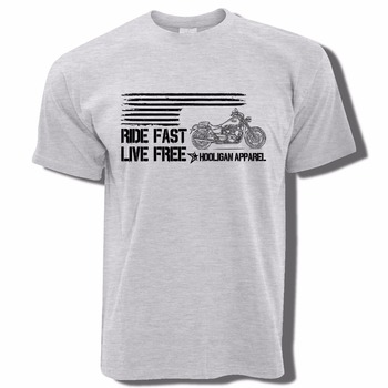 Koszulka męska 2019 nowej marki - modowy T-shirt hip hop z motocyklem Thunderbird 2016