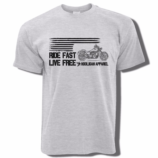 Koszulka męska 2019 nowej marki - modowy T-shirt hip hop z motocyklem Thunderbird 2016 - tanie ubrania i akcesoria