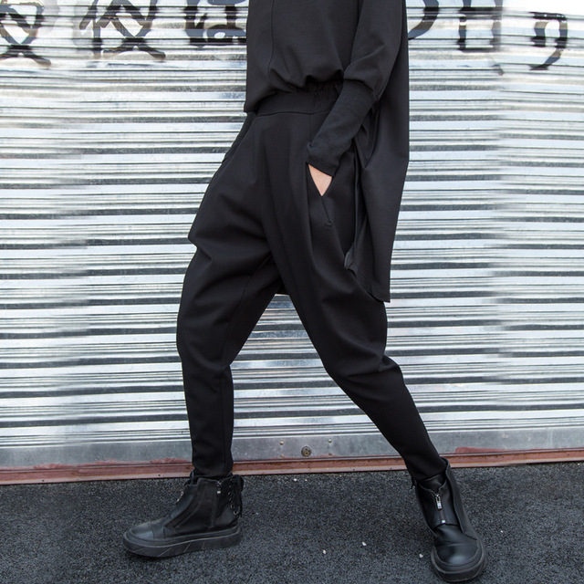 Spodnie capri damskie Johnature Fashion Casual jesień/zima 2021 - luźne, jednolite kolory, pełna długość, styl japoński Harem - tanie ubrania i akcesoria