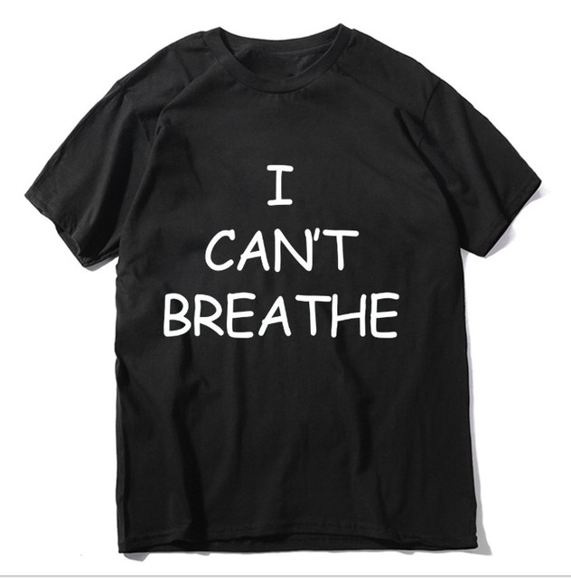 Koszula męska z nadrukiem Nie mogę oddychać Black Lives Matter, letnia, casual, 100% bawełna, krótki rękaw - George Floyd - tanie ubrania i akcesoria