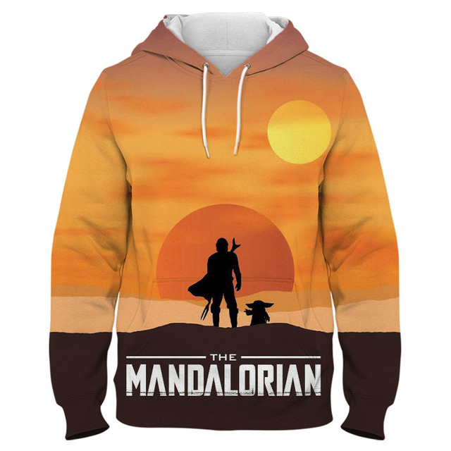 Bluza Mandalorian 3D z nadrukiem - mężczyźni, kobiety, dzieci + długie rękawy - tanie ubrania i akcesoria