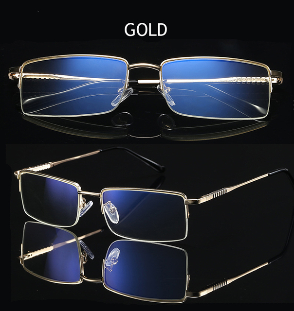 Okulary do czytania Ultralight, wysokiej jakości, anty Blue Ray, dla kobiet i mężczyzn, prostokątne, Alloy Semi-Rim, przeciwdziałające zmęczeniu oczu, z mocami 1-4 - tanie ubrania i akcesoria