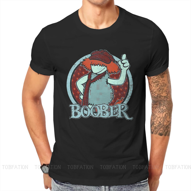 Męska koszulka Fraggle Rock komedia program telewizyjny Boober T Shirt Harajuku graficzna, wysokiej jakości koszulka duży rozmiar O-Neck Streetwear - tanie ubrania i akcesoria