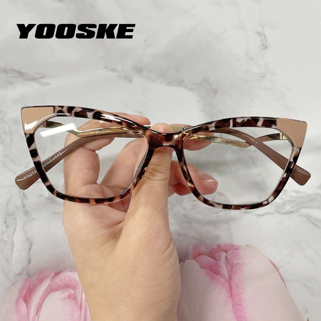 Okulary optyczne TR90 Yooske Vintage z blokującą niebieskie światło oprawką w stylu Retro dla kobiet - tanie ubrania i akcesoria
