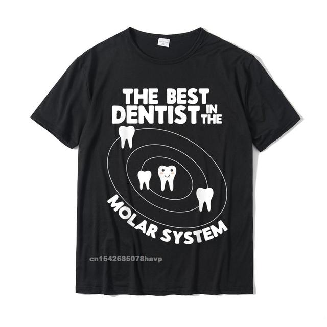Męska koszulka z zabawnym wzorem - Najlepszy dentysta w projektowaniu systemu molowego - tanie ubrania i akcesoria
