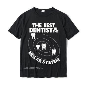 Męska koszulka z zabawnym wzorem - Najlepszy dentysta w projektowaniu systemu molowego