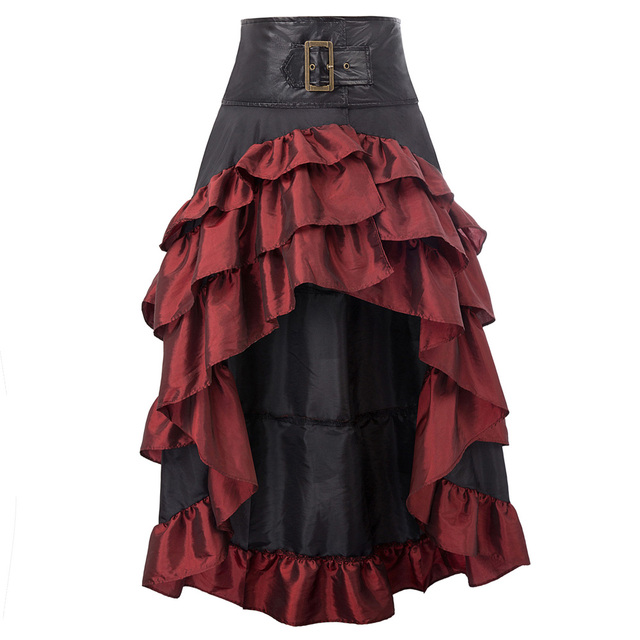 Kobiety Retro Vintage Steampunk Gotyckie Spódnice Punk Długie Ciasto 6XL - tanie ubrania i akcesoria