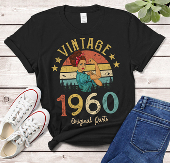 Koszulka damska Vintage 1960 - edycja kwarantanny, idealny prezent urodzinowy dla mamy lub żony - 61 lat