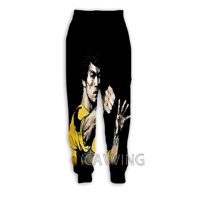 Bruce Lee - spodnie dresowe 3D, sportowe, proste, do joggingu - tanie ubrania i akcesoria