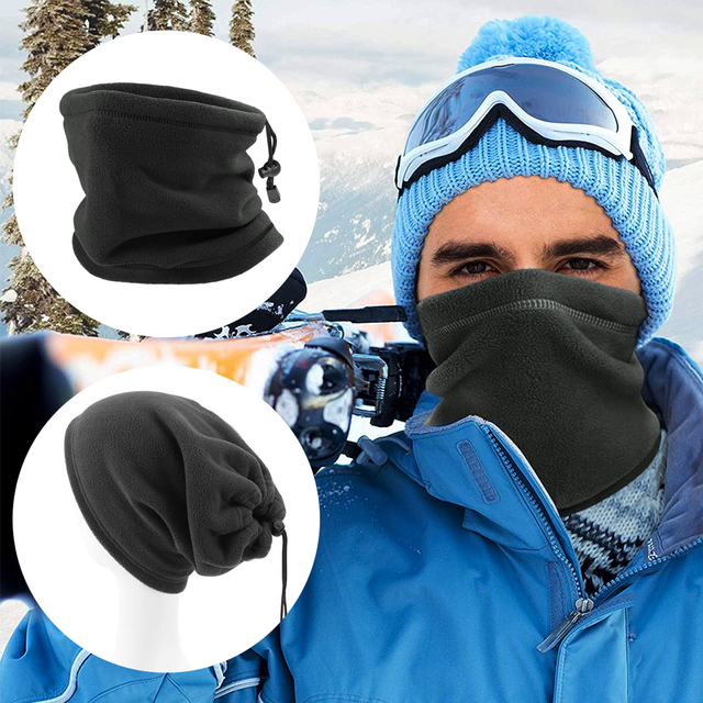 Regulowany ochraniacz szyi z polaru i ciepły ochraniacz na nogi - idealne akcesoria do sportów zimowych na świeżym powietrzu - tanie ubrania i akcesoria