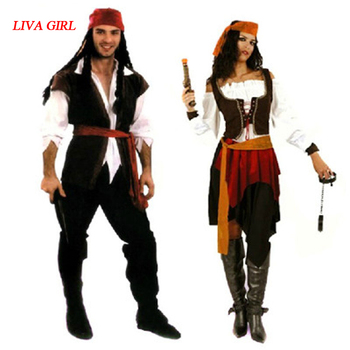 Kostium Pirat Jack Sparrow dla mężczyzn - modna przebranie na Halloween i karnawał