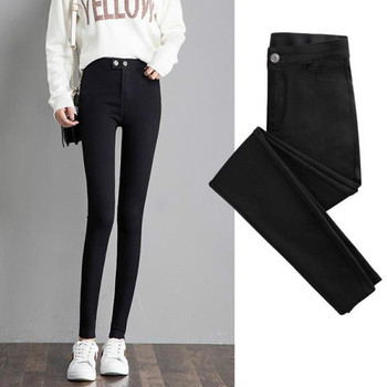 Lato-Jesień 2020: Czarne ołówkowe spodnie skinny z wysokim stanem, kieszeniami i elastycznym materiałem - dla kobiet