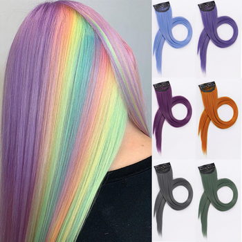 Przedłużanie włosów DI FEI - synteza klipy, długie proste włosy, naturalny kolor