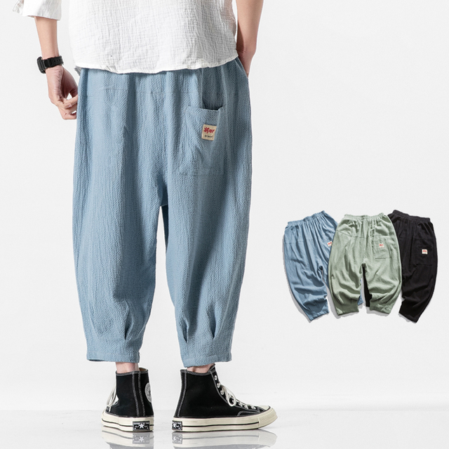 Nowe męskie spodnie w stylu Harajuku, rozmiar 5XL, luźne, z szerokimi nogawkami, 2021 - tanie ubrania i akcesoria