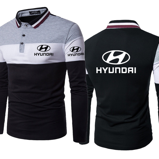 Sweter męski Hyundai Logo z kapturem i wysokiej jakości sprężyną drukującą, idealny na jesień - tanie ubrania i akcesoria