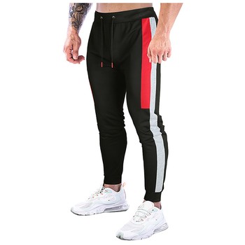 Męskie spodnie dresowe biegaczy 2021, gumka, sznurek, Patchwork, Skinny fit