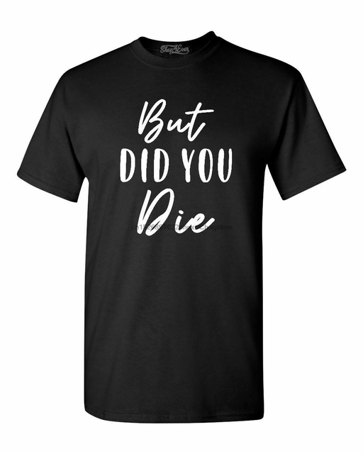 Męska koszulka treningowa z zabawnym motywem 'Ale czy umarłeś?' do jogi i siłowni - tanie ubrania i akcesoria