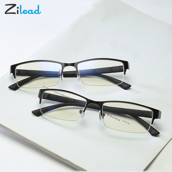 Okulary Zilead Anti-blue Light dla osób krótkowzrocznych, półramki, kwadratowe, ultralekkie