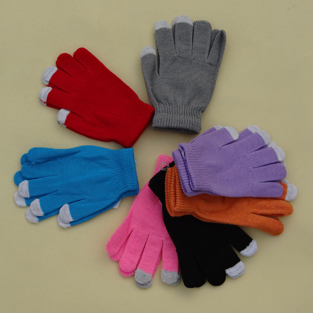 Damskie ciepłe grube rękawiczki do ekranu dotykowego z wełny kaszmiru, idealne na zimę (2020) - tanie ubrania i akcesoria