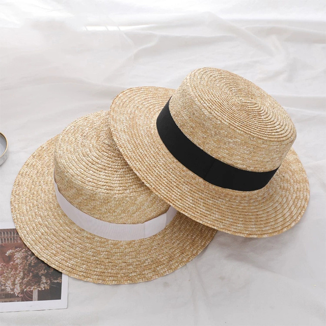 Słomkowy kapelusz letni dla kobiet z szerokim rondem - elegancki i modny chapeau paille Panama plażowy dla pań - tanie ubrania i akcesoria