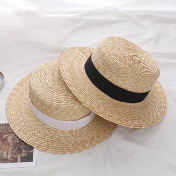 Słomkowy kapelusz letni dla kobiet z szerokim rondem - elegancki i modny chapeau paille Panama plażowy dla pań