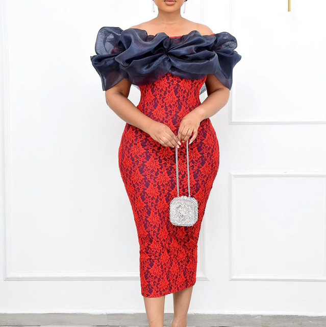 Sukienka ołówkowa z koronki w stylu Vintage, w kolorze jesienno-wiosennym z kwiecistym nadrukiem, odkryte ramiona i szlicie - elegancka moda dla kobiet w roku 2022 - tanie ubrania i akcesoria