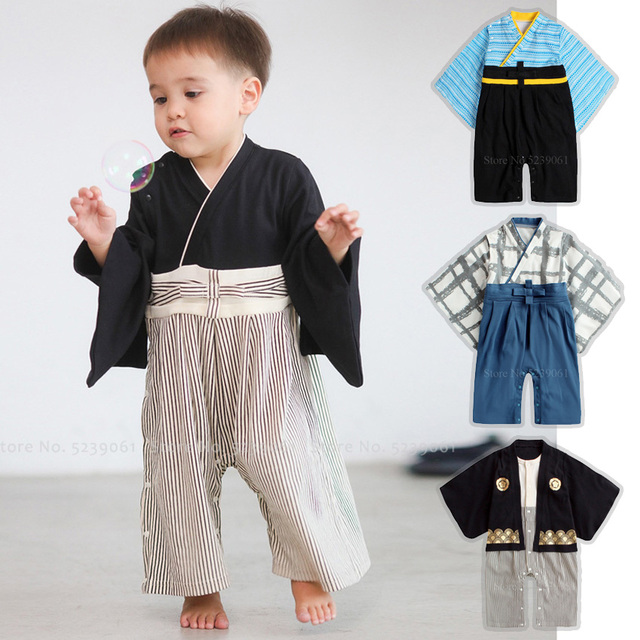 Noworodkowe dziecko w tradycyjnym japońskim stylu - Kawaii Kimono bawełniane piżamy dziecięce chłopiec/dziewczynka Yukata - tanie ubrania i akcesoria