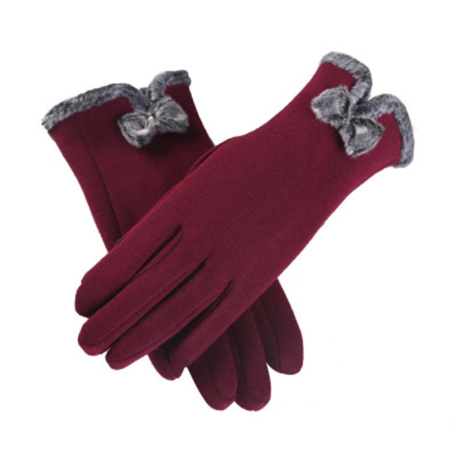 Damska rękawica zimowa do ekranów dotykowych - modna, nieodwracalna, miękka, ciepła - G82 - tanie ubrania i akcesoria