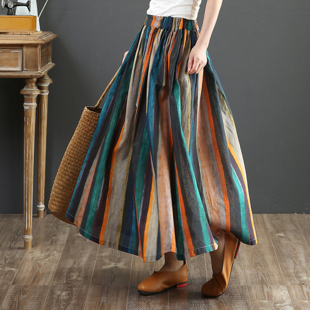 Spódnica Vintage NINI WONDERLAND 2021: elastyczny pas, plisowana, dziewczęca moda Mori - tanie ubrania i akcesoria