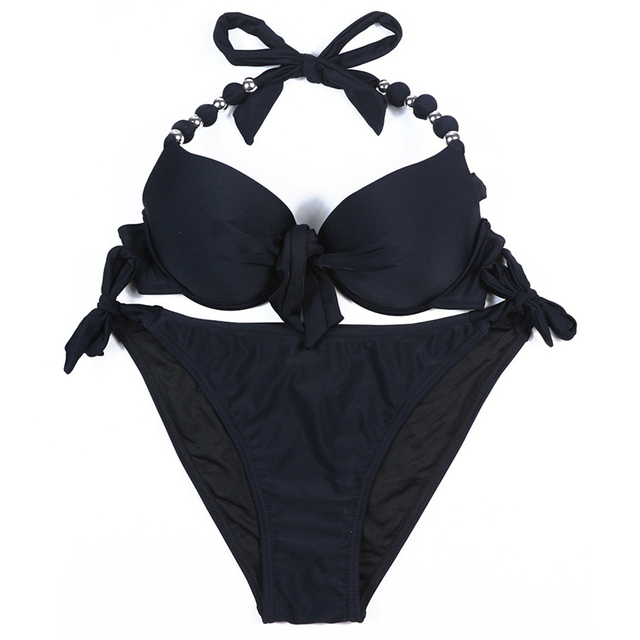 EONAR Stroje Kąpielowe Damskie 2021 Bikini Set Push Up Stroje Kąpielowe Plus Size XXL - tanie ubrania i akcesoria