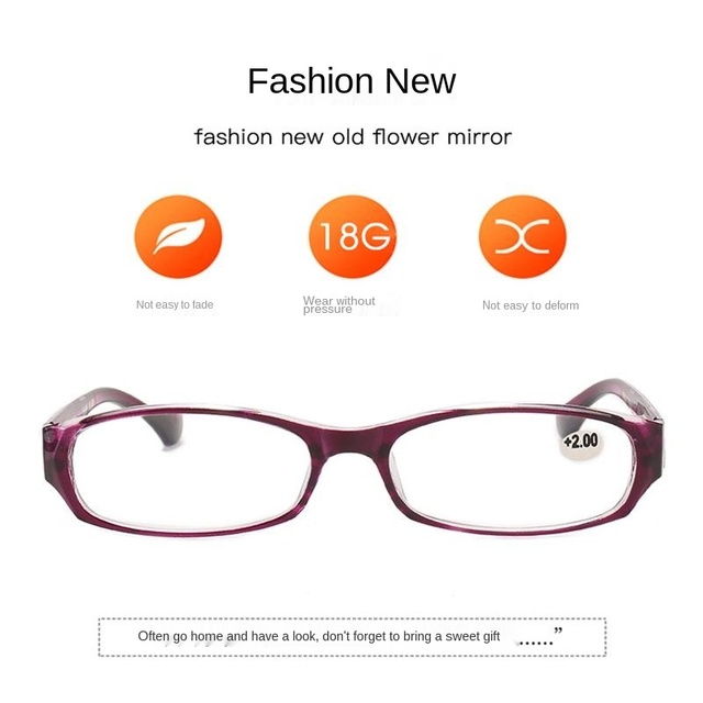 Nowe modowe okulary do czytania dla kobiet 2021 - wiosenne nogi, rama z procesem drukowania, prezenty dla rodziców - okulary powiększające - tanie ubrania i akcesoria
